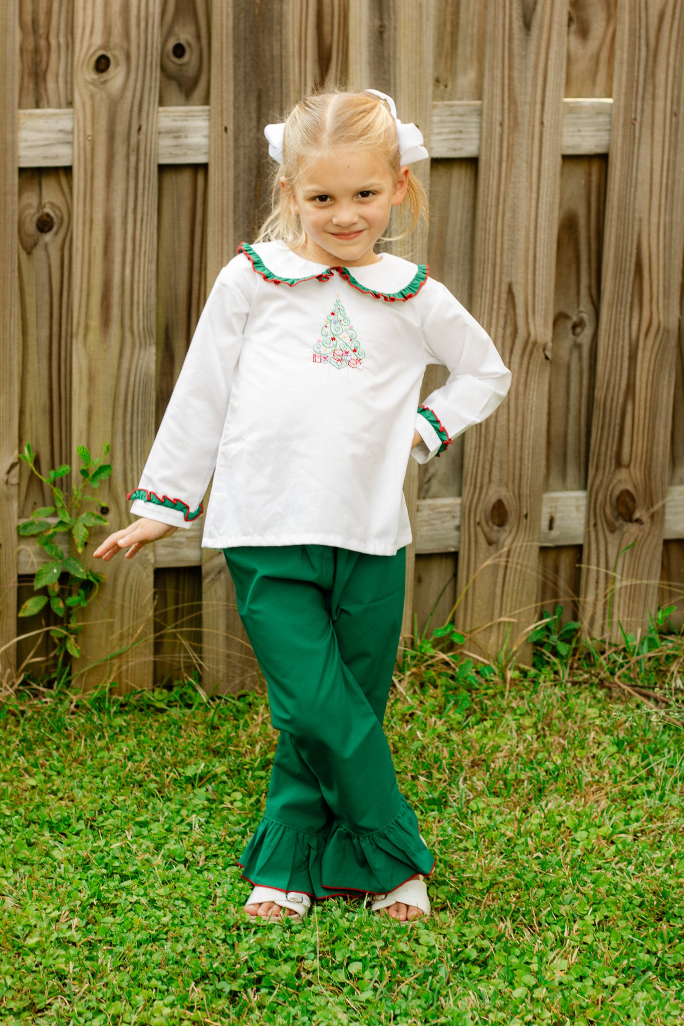 O Christmas Tree Girls Pants Set