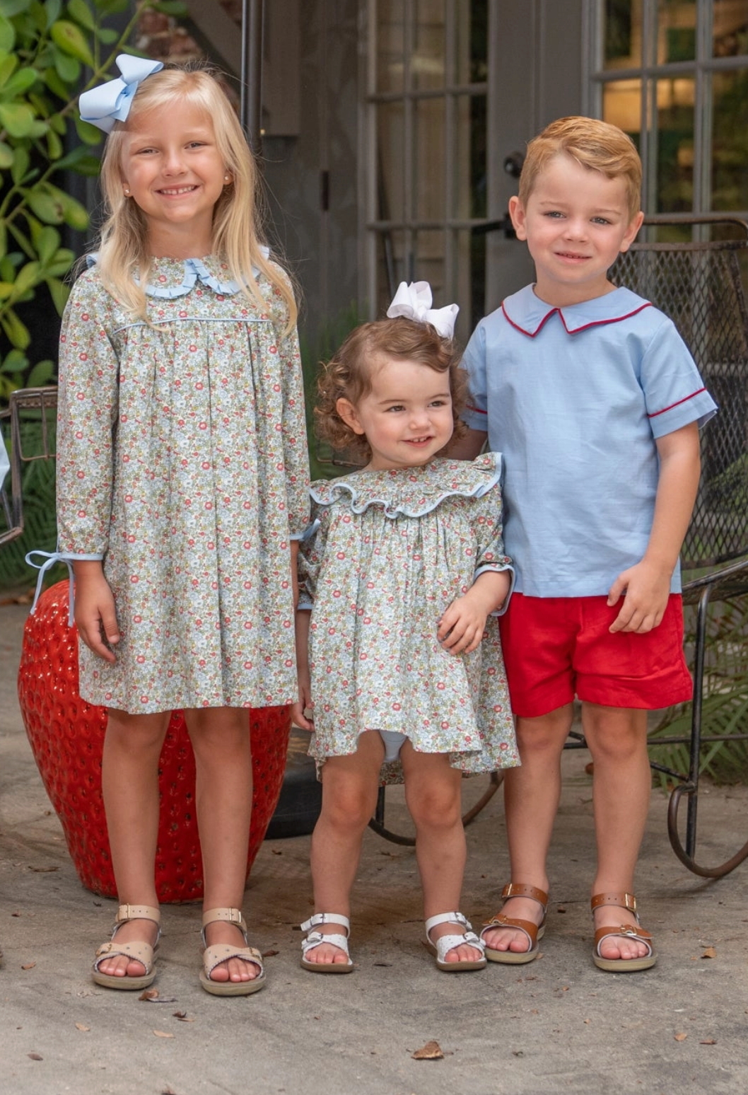 Layla Green & Blue Floral Bloomer Set