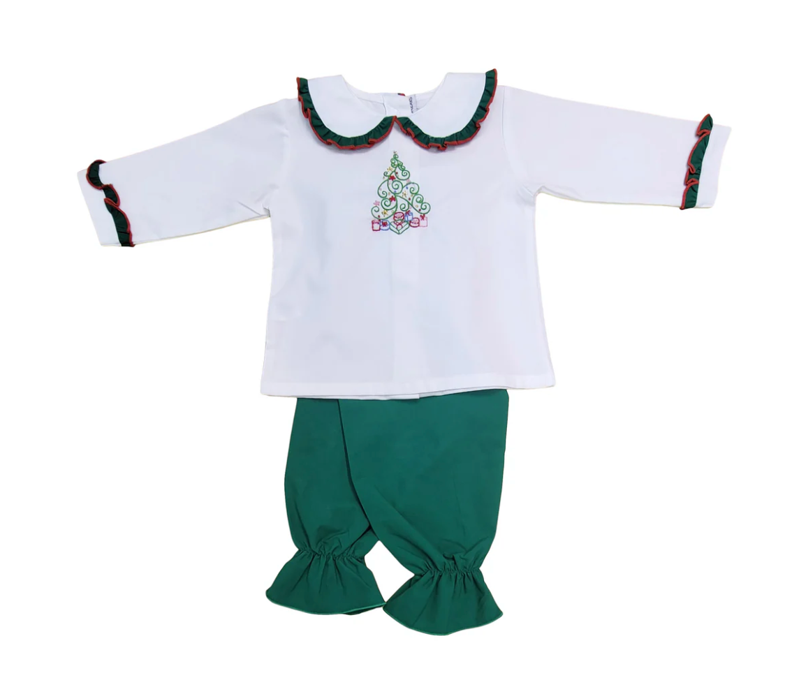 O Christmas Tree Girls Pants Set