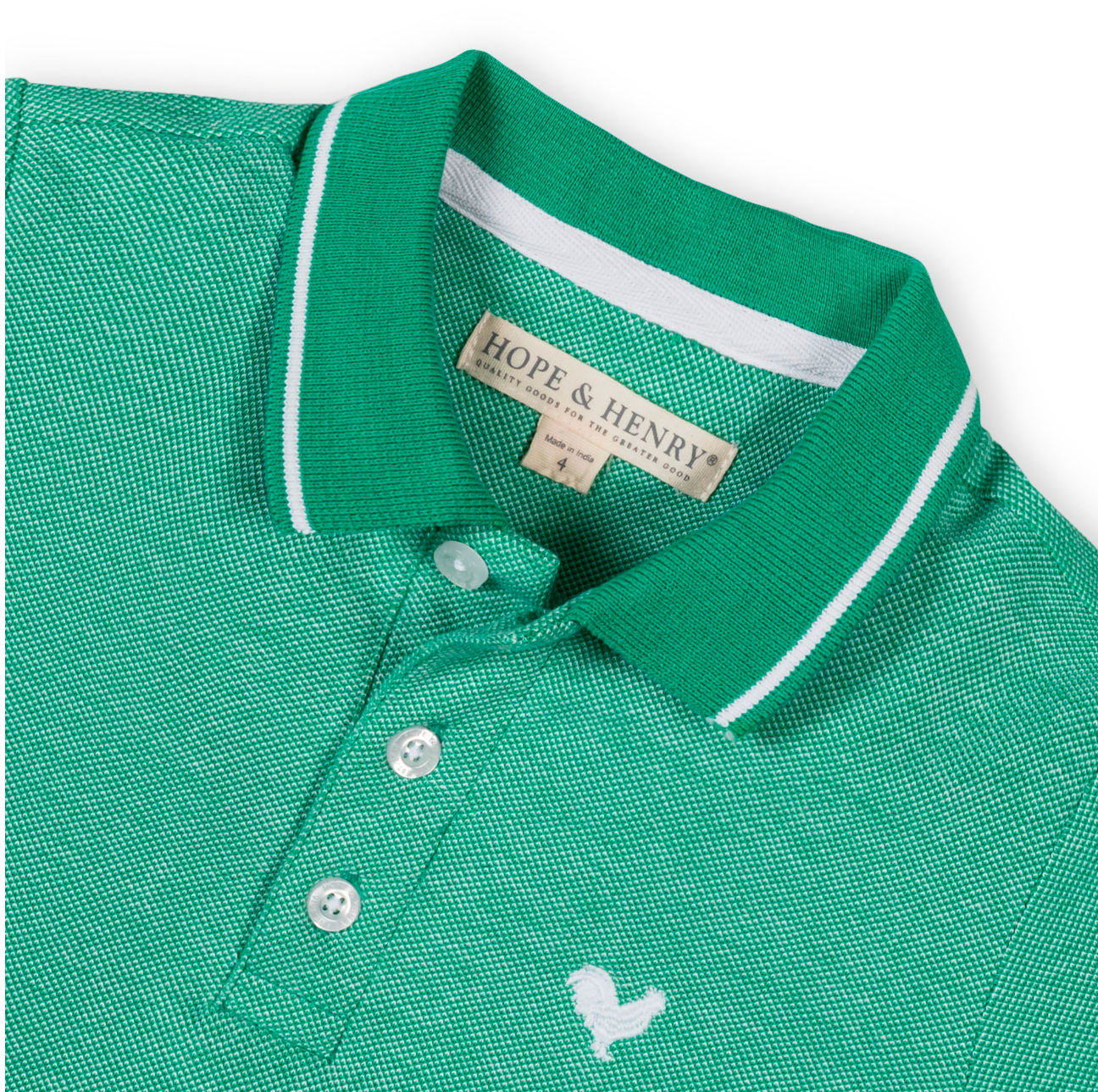 Organic Pique Polo - Kelly Green