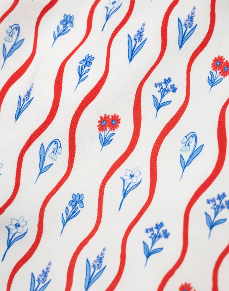 Red, White, & Blue Floral Josie Bubble