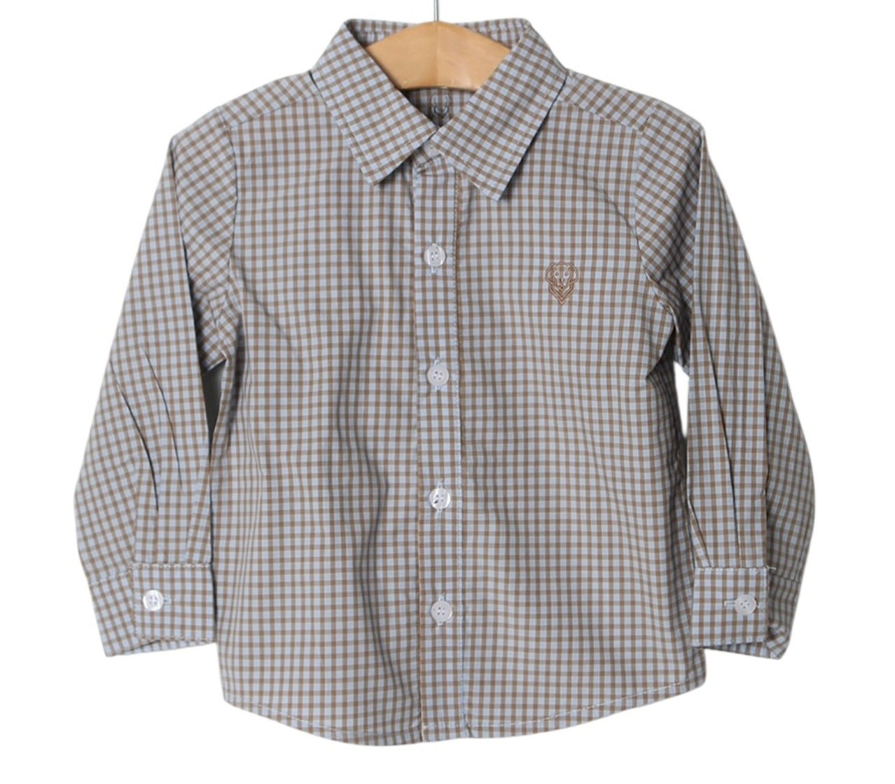 Bennett Button Down - Blue & Brown Plaid