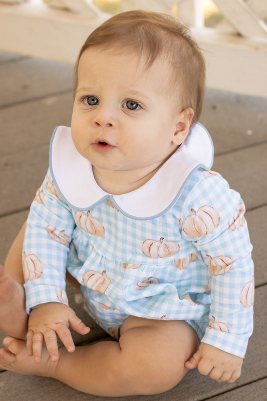 Hank Blue Check Pumpkin Bubble
