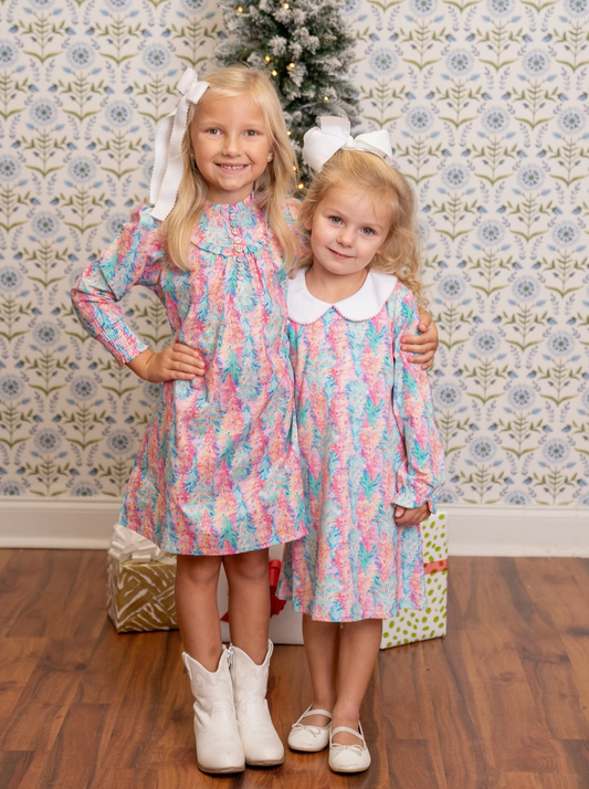 Presley Kait Whimsical Tree Long Sleeve Dress