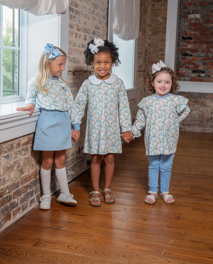 Presley Kait Pumpkin Bow Long Sleeve Dress