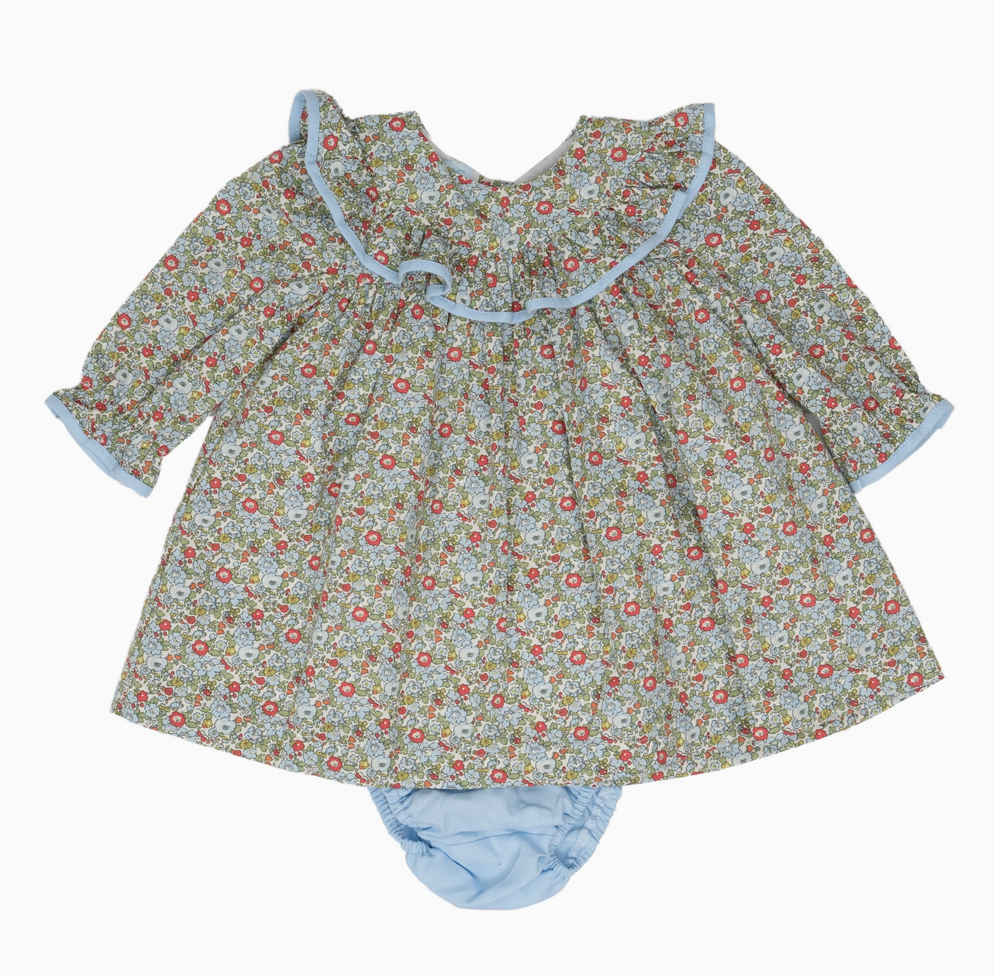 Layla Green & Blue Floral Bloomer Set