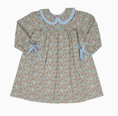 Cecilia Green & Blue Floral Dress