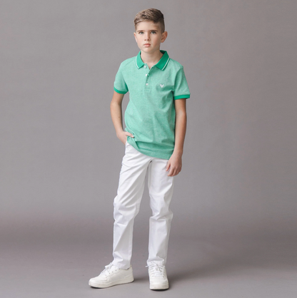 Organic Pique Polo - Kelly Green