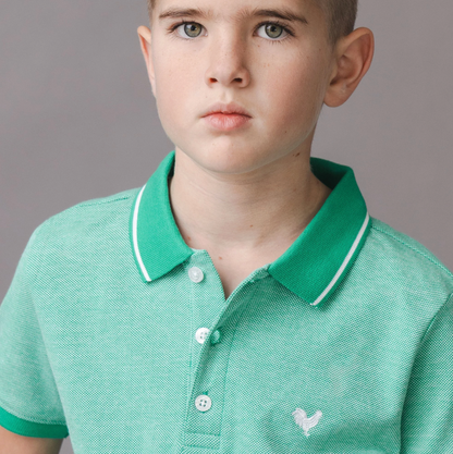 Organic Pique Polo - Kelly Green