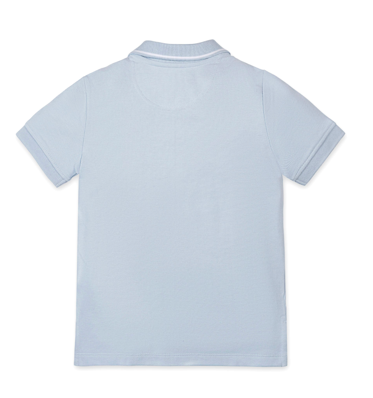 Organic Pique Polo - Pale Blue