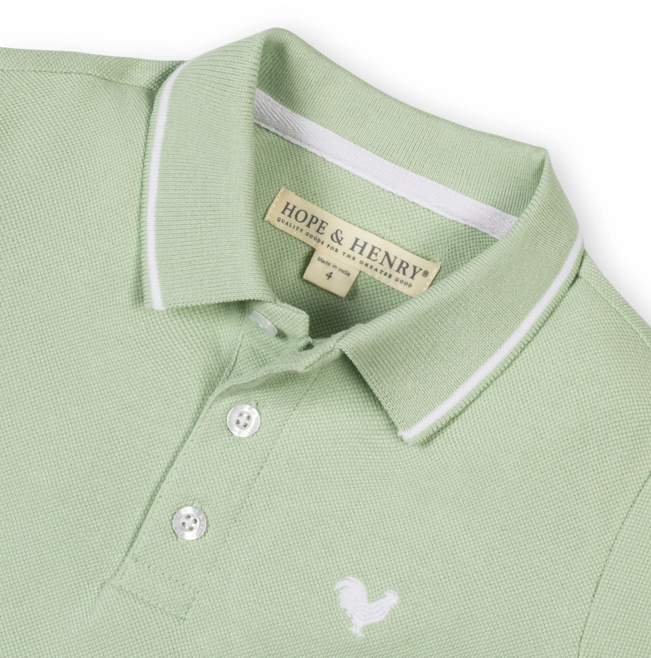 Organic Pique Polo - Soft Green
