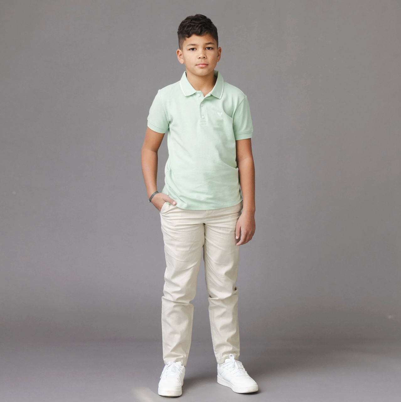 Organic Pique Polo - Soft Green