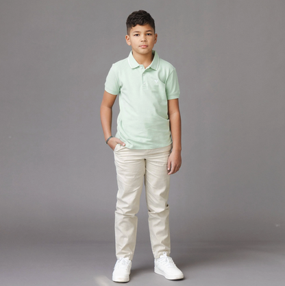 Organic Pique Polo - Soft Green