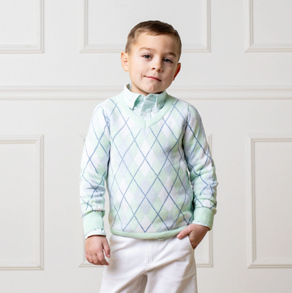 Organic Fine Gauge V-Neck Sweater