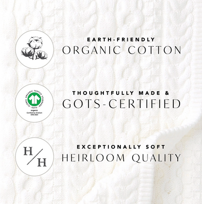 Organic Cable Knit Sweater Romper - Heather Gray