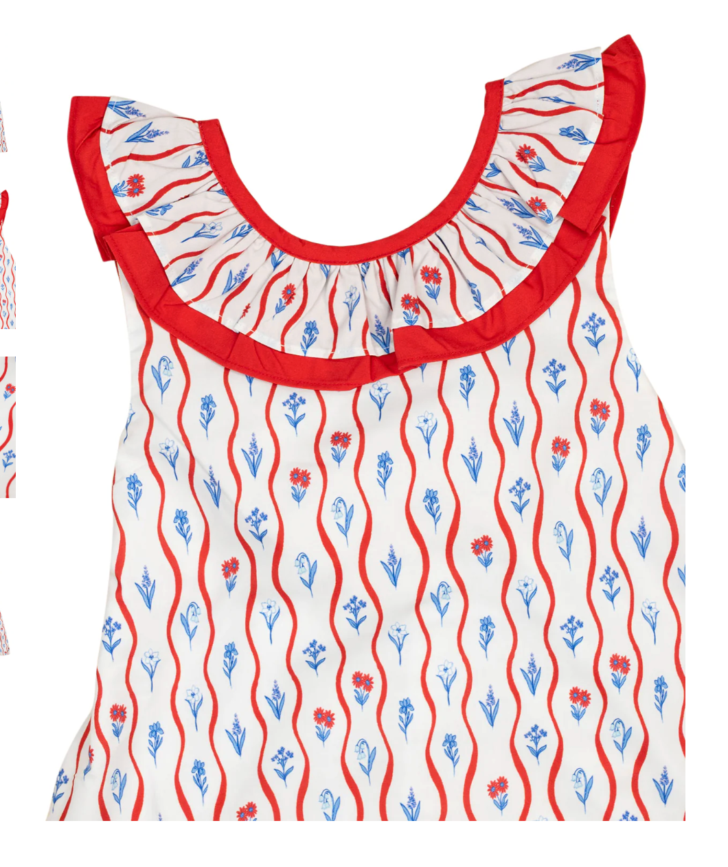 Red, White, & Blue Floral Josie Dress