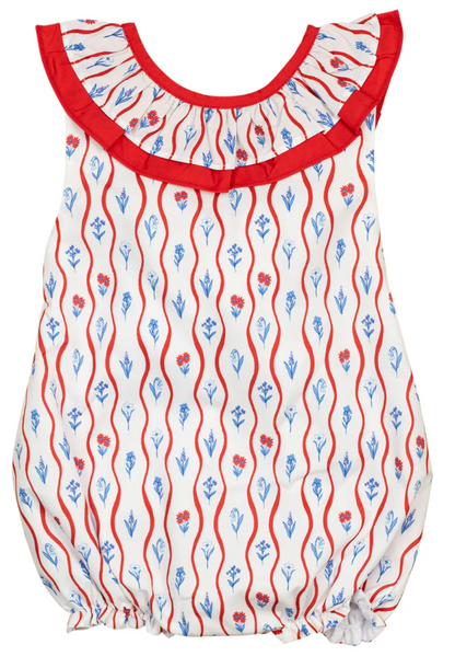 Red, White, & Blue Floral Josie Bubble