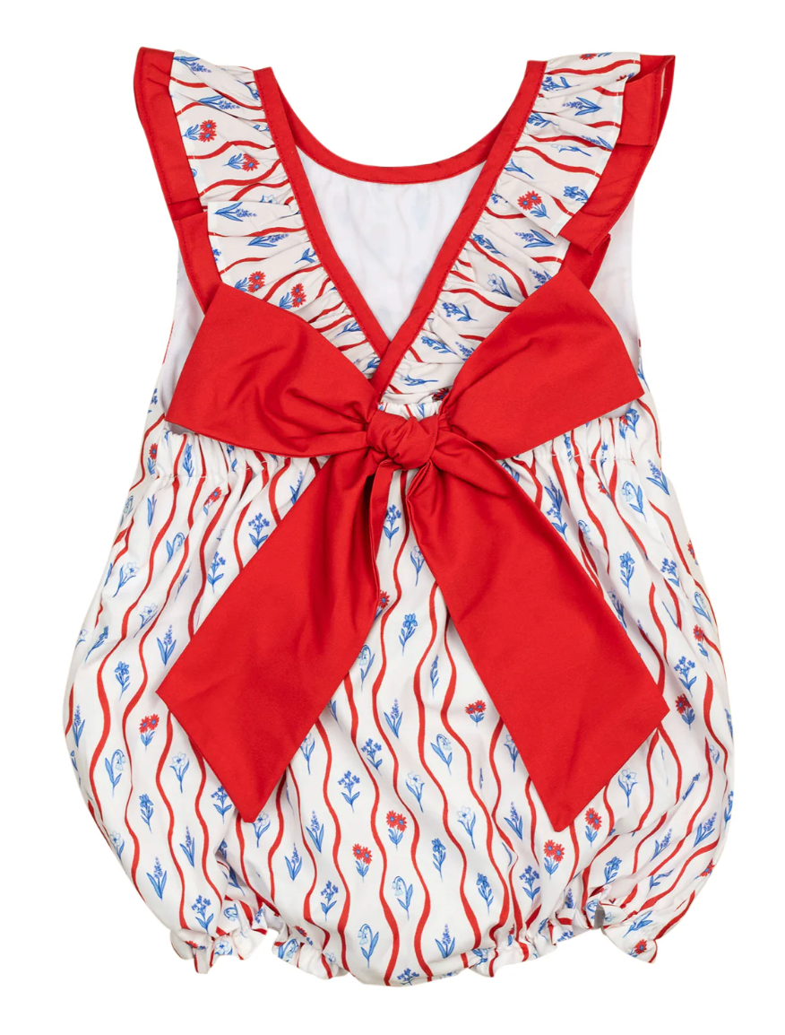 Red, White, & Blue Floral Josie Bubble