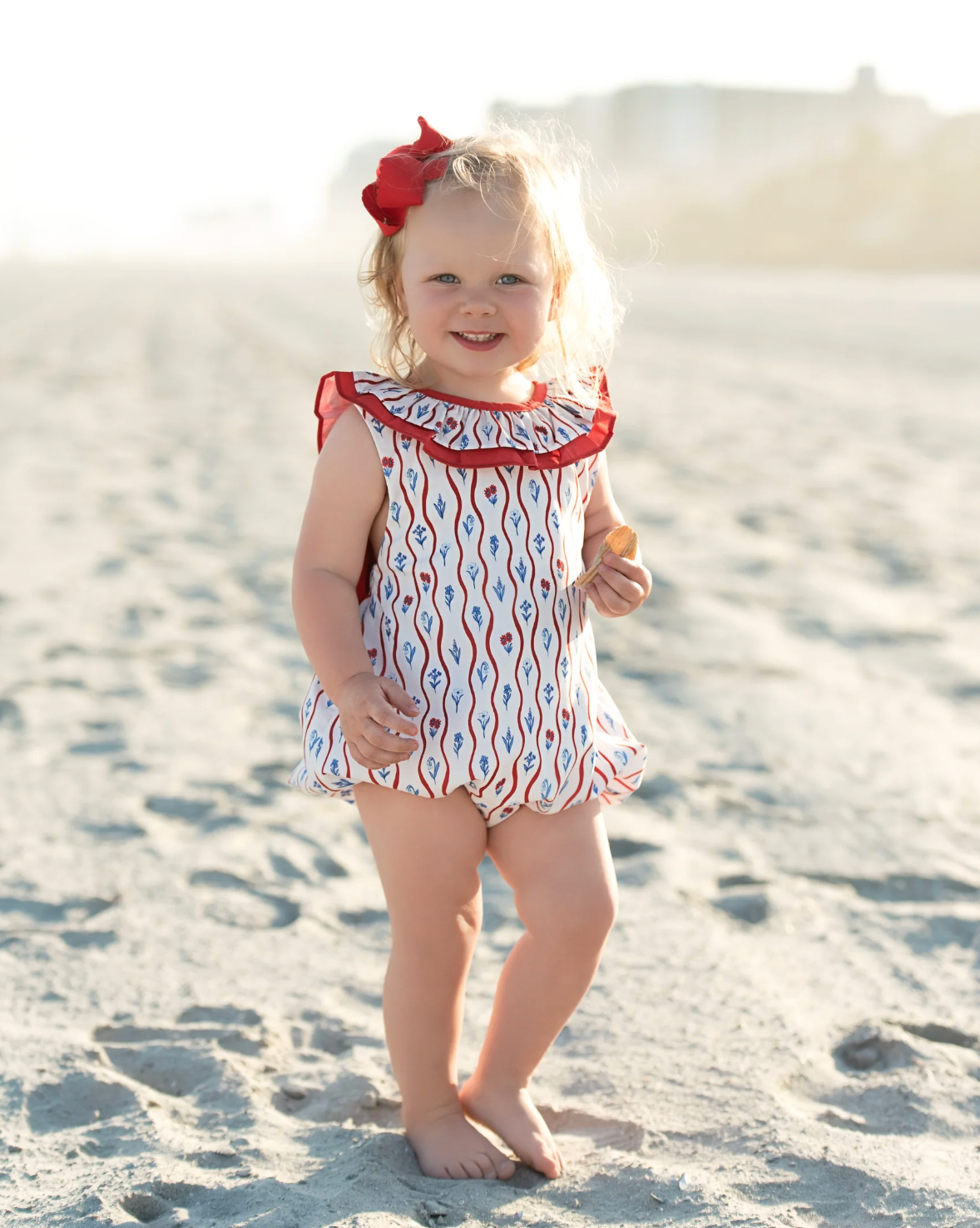 Red, White, & Blue Floral Josie Bubble