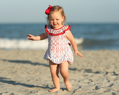 Red, White, & Blue Floral Josie Bubble