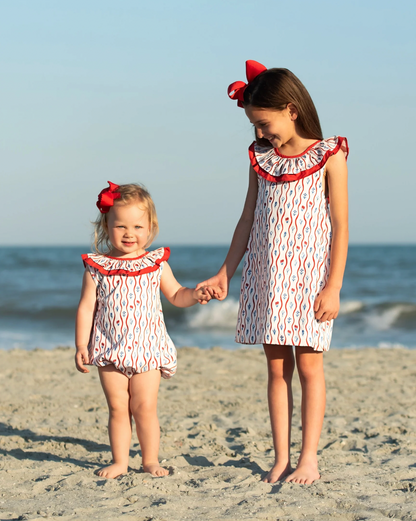 Red, White, & Blue Floral Josie Dress