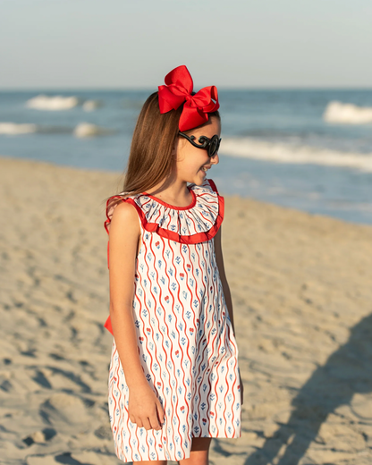 Red, White, & Blue Floral Josie Dress