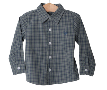 Henry Button Down - Green & Blue Plaid