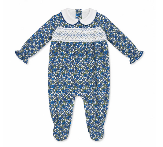 Jillian Smocked Footie | Moonlit Floral