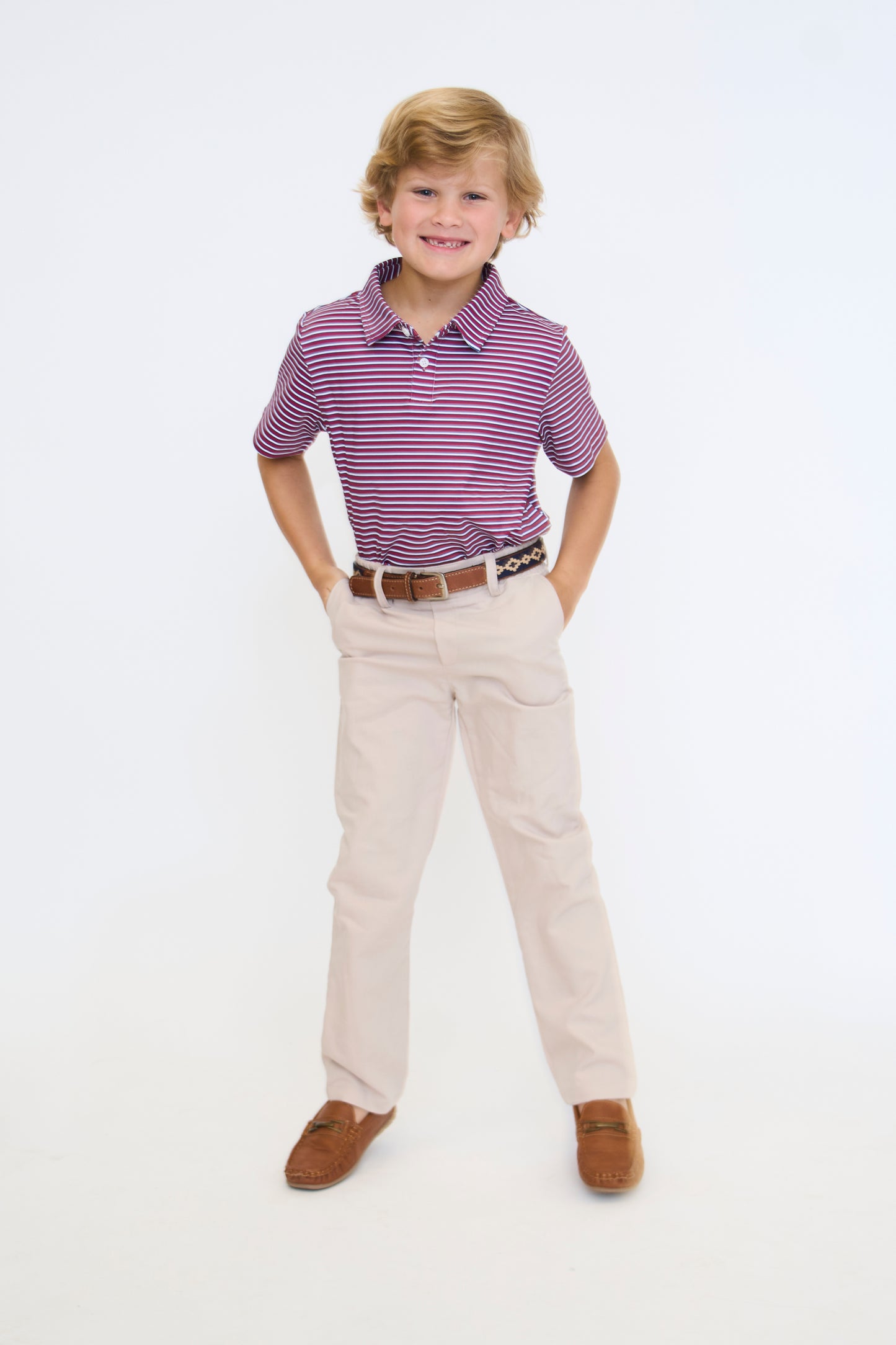 Maroon & Navy Heritage Polo