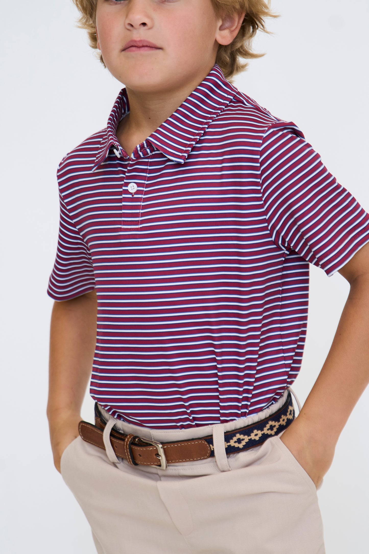Maroon & Navy Heritage Polo